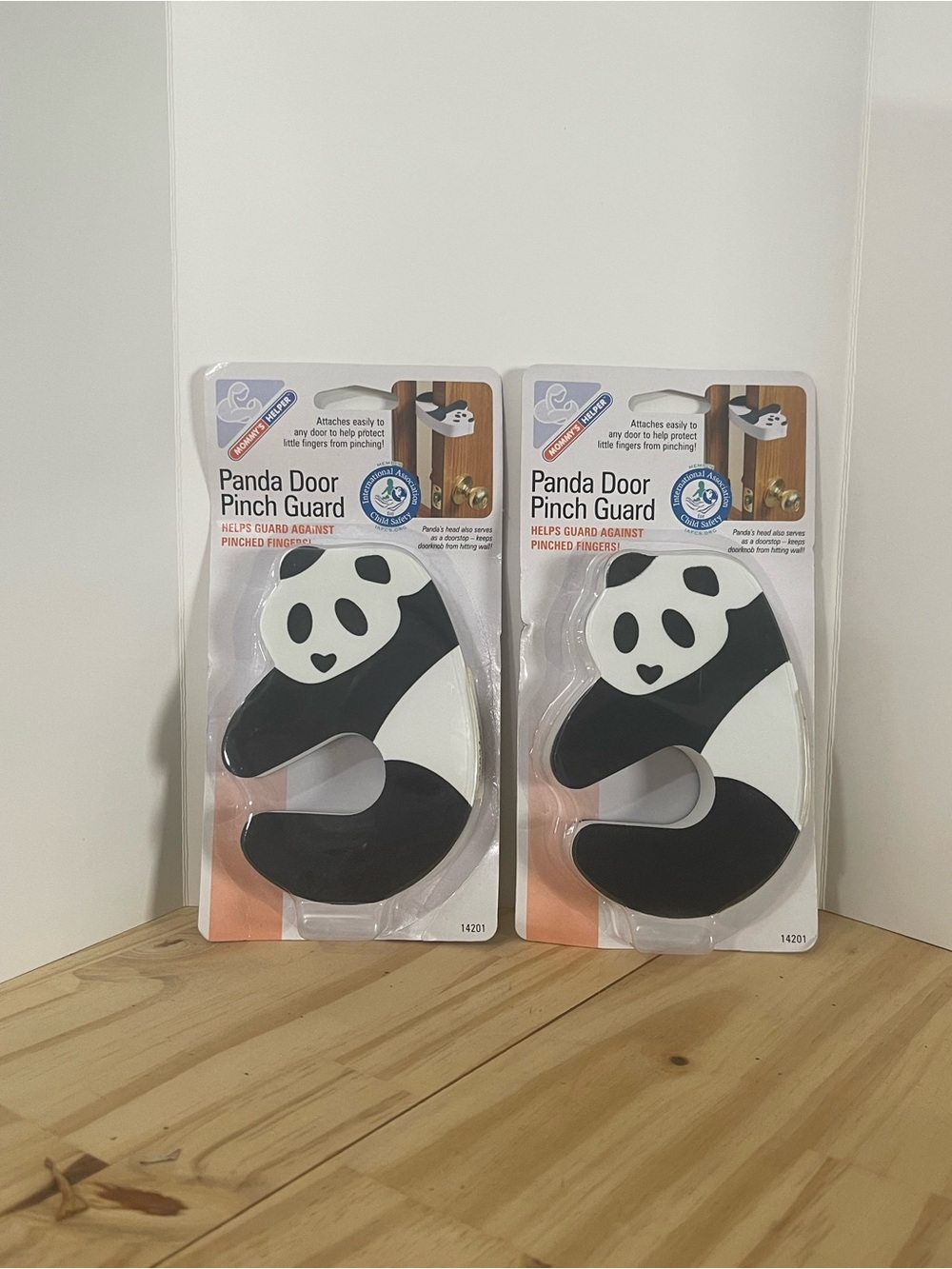 2 Panda Door Pinch Guard - Black and White Safety Door Stopper